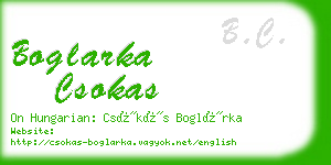 boglarka csokas business card